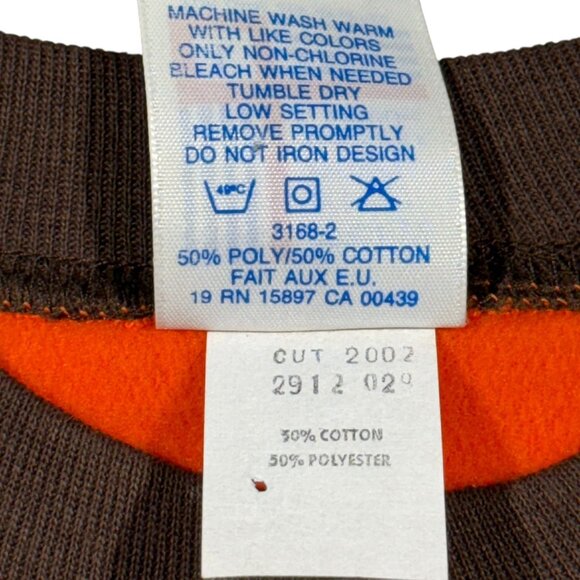 Cleveland Browns Vintage 80s Sweatshirt L Garan Inc. Brown & Orange Rare - Picture 7 of 10